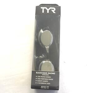 TYR Blackhawk Racing Mirrored Swim Goggles Adult Size NWT